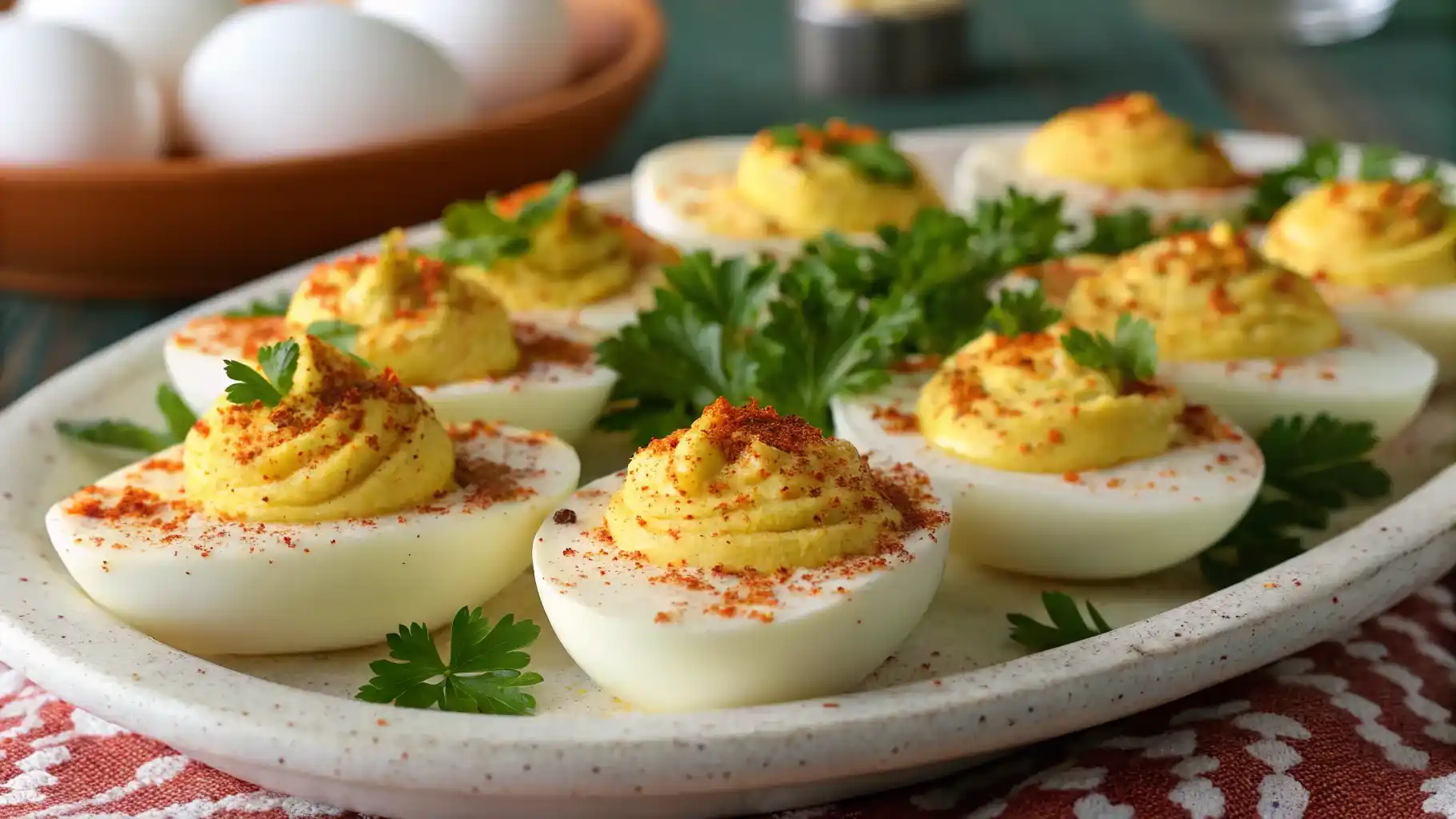 Deviled Egg Recipe with Relish Platter