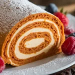 Perfectly Rolled Libby’s Pumpkin Roll with Cream Cheese Filling