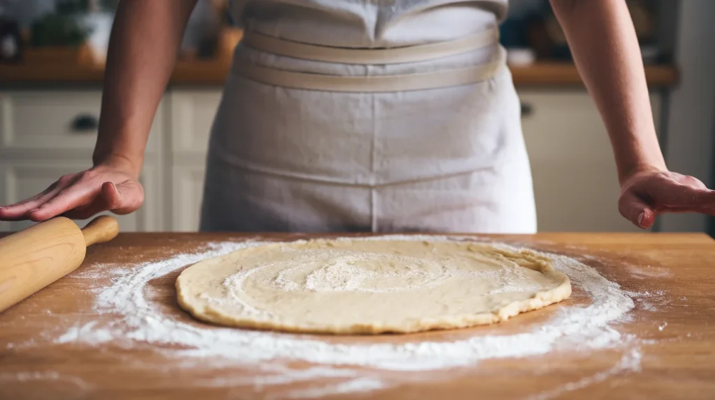 Rolling out pie dough made with Crisco