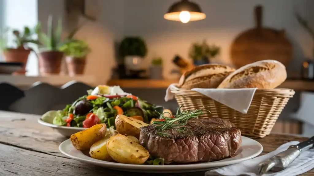 Smoked Sausage and Potatoes Meal with Side Dishes