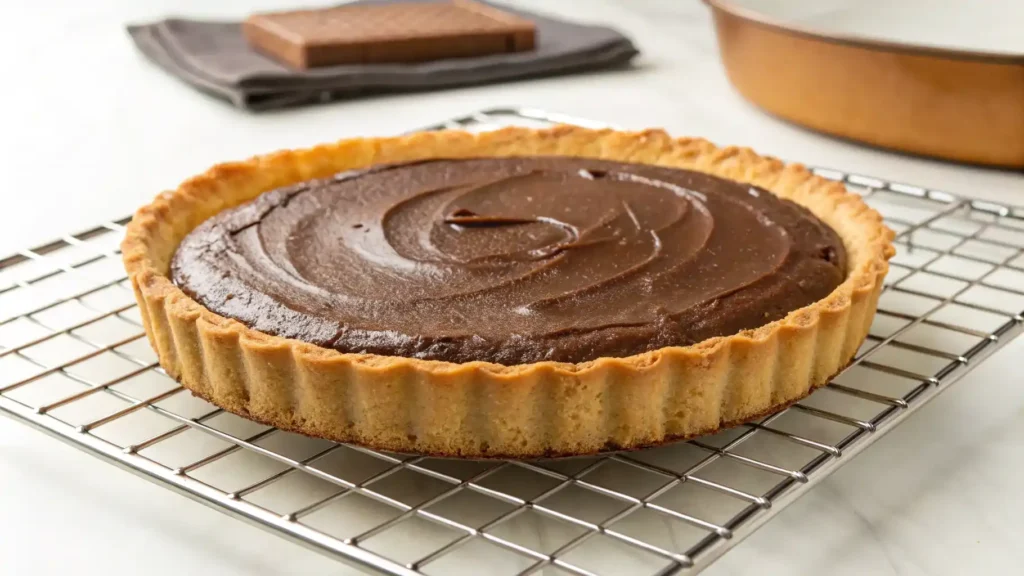 Baked Baileys Chocolate Pie with Golden Crust